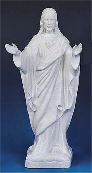 Blessing Sacred Heart Faux Granite religious lawn ornament